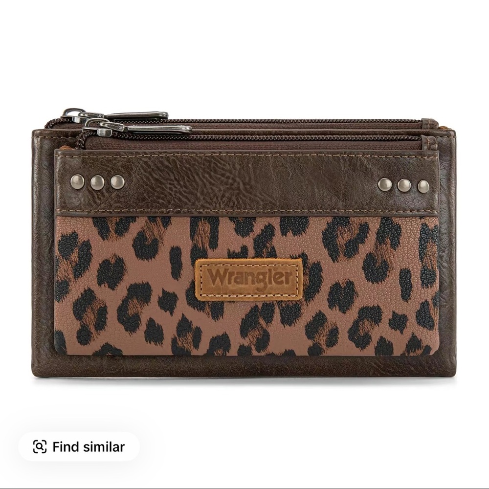 Wrangler Brown Leopard Print Wallet